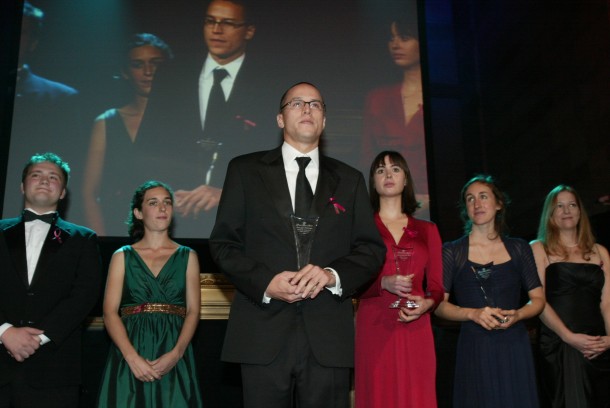 A young fledgling director Cary Fukunaga accepts his award at the 2005 Princess Grace Awards Gala.