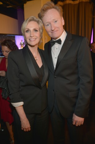 2014 Gala Host Jane Lynch with pal comedian Conan O'Brien