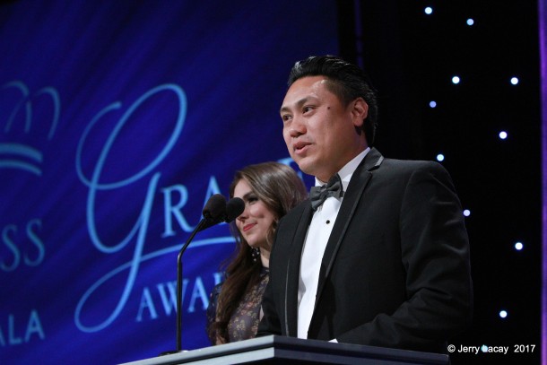 Princess Grace Award winner Jon M. Chu presents at the 2017 Awards Gala