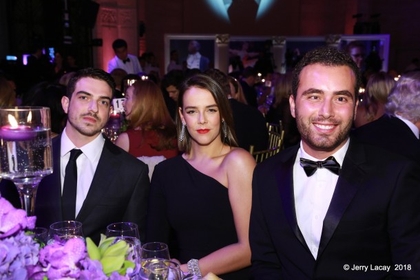 Nicholas Adamstein, Pauline Ducruet, daughter of Her Serene Highness Princess Stephanie of Monaco and Nicolas Suissa attend the 2018 Princess Grace Awards Gala at Cipriani 25 Broadway in New York City.
