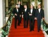 Old Hollywood’s A list Jimmy Stewart, Cary Grant, Frank Sinatra, Gregory Peck and Roger Moore, in 1985, were the veteran supporters of The Princess Grace Foundation